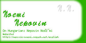 noemi nepovin business card